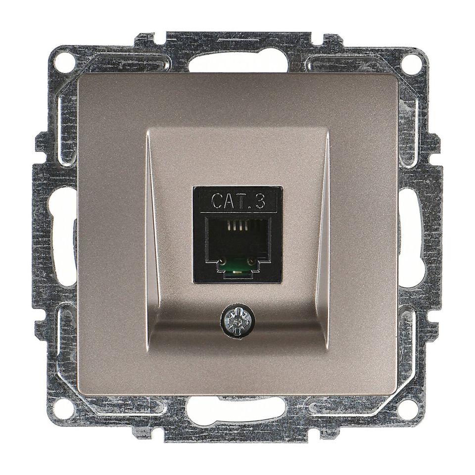 Günsan Visage Mocha Vidalı Nümeris Telefon Prizi (Cat3)