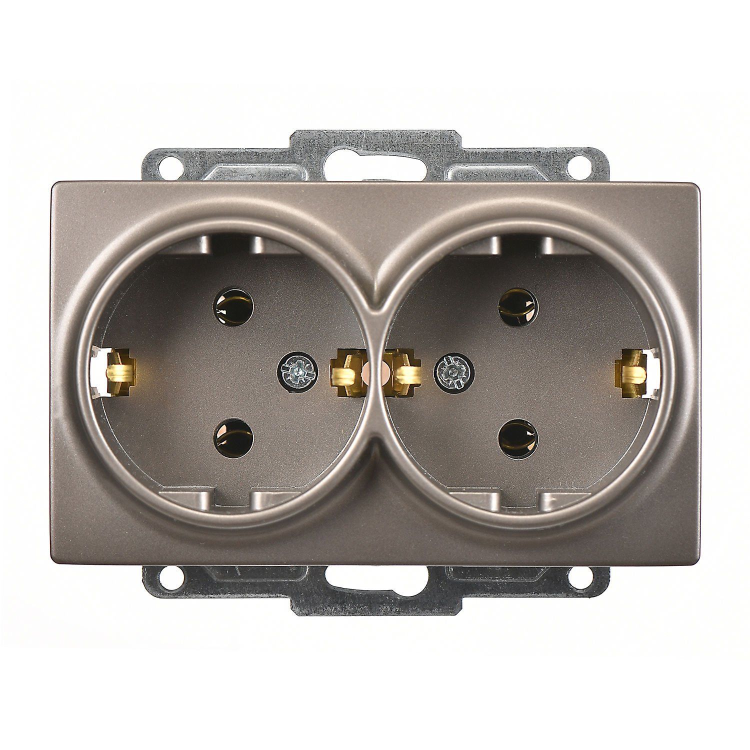 Günsan Visage İkili Topraklı Priz Mocha