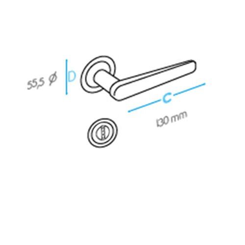 DOĞANLAR DİLARA SATEN NİKEL KAPI KOLU