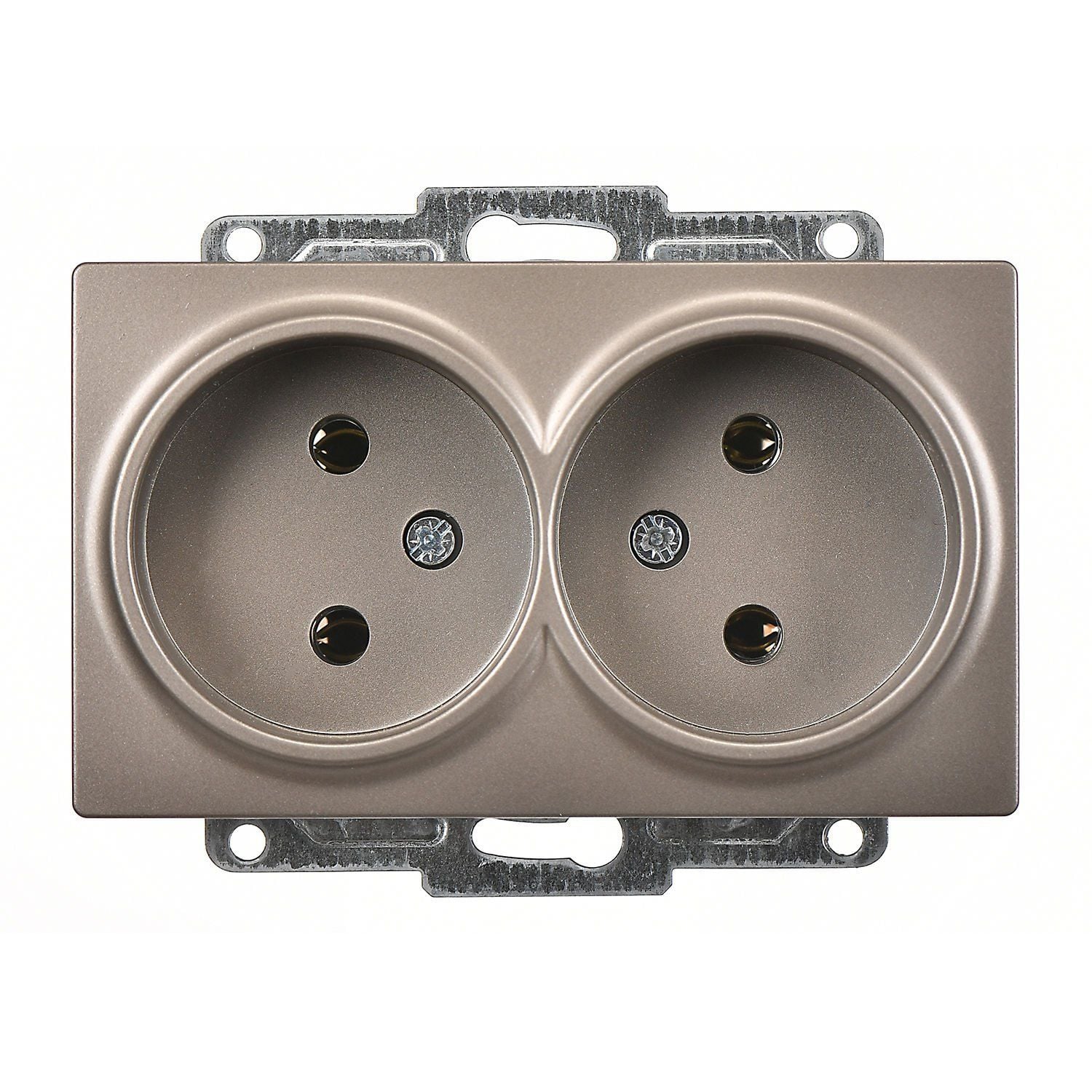 Günsan Visage Mocha İkili Priz- 16A 250V - Vidalı