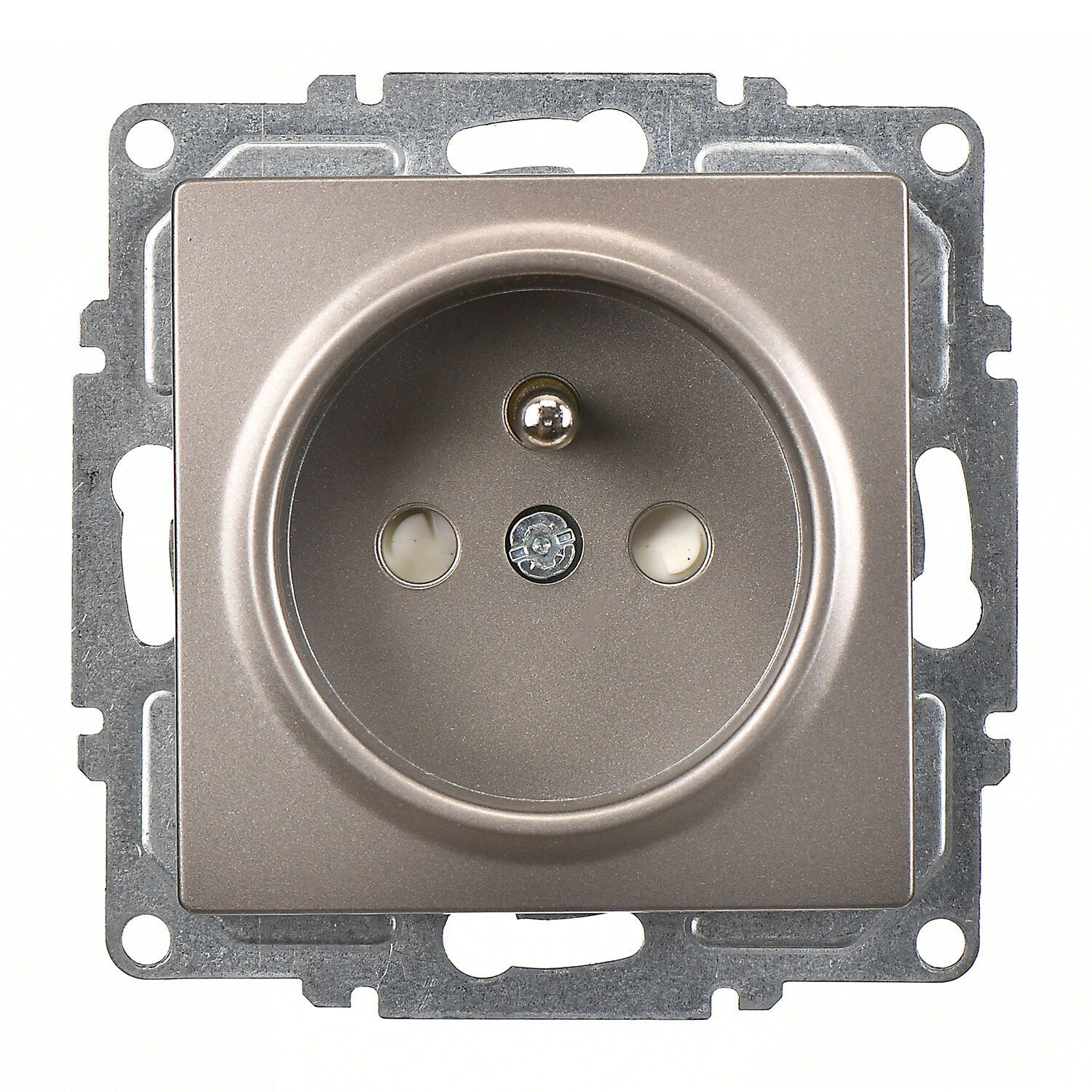 Günsan Visage Mocha Çocuk Korumalı UPS Priz - 16A 250V - Vidalı