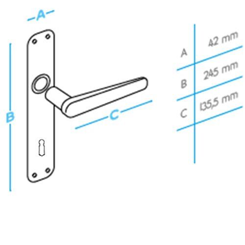 DOĞANLAR ASOS SATEN NİKEL KAPI KOLU
