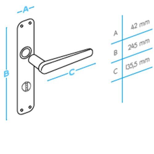 DOĞANLAR ASOS SATEN NİKEL KAPI KOLU