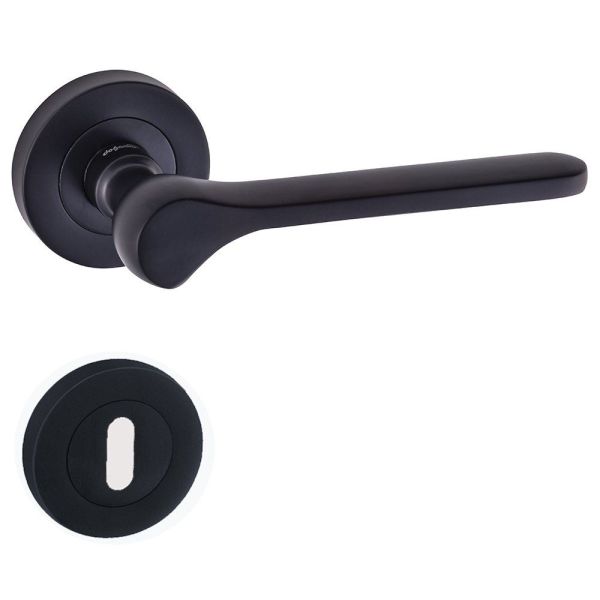 DOĞANLAR ANKA MAT SİYAH ROZETLİ KAPI KOLU