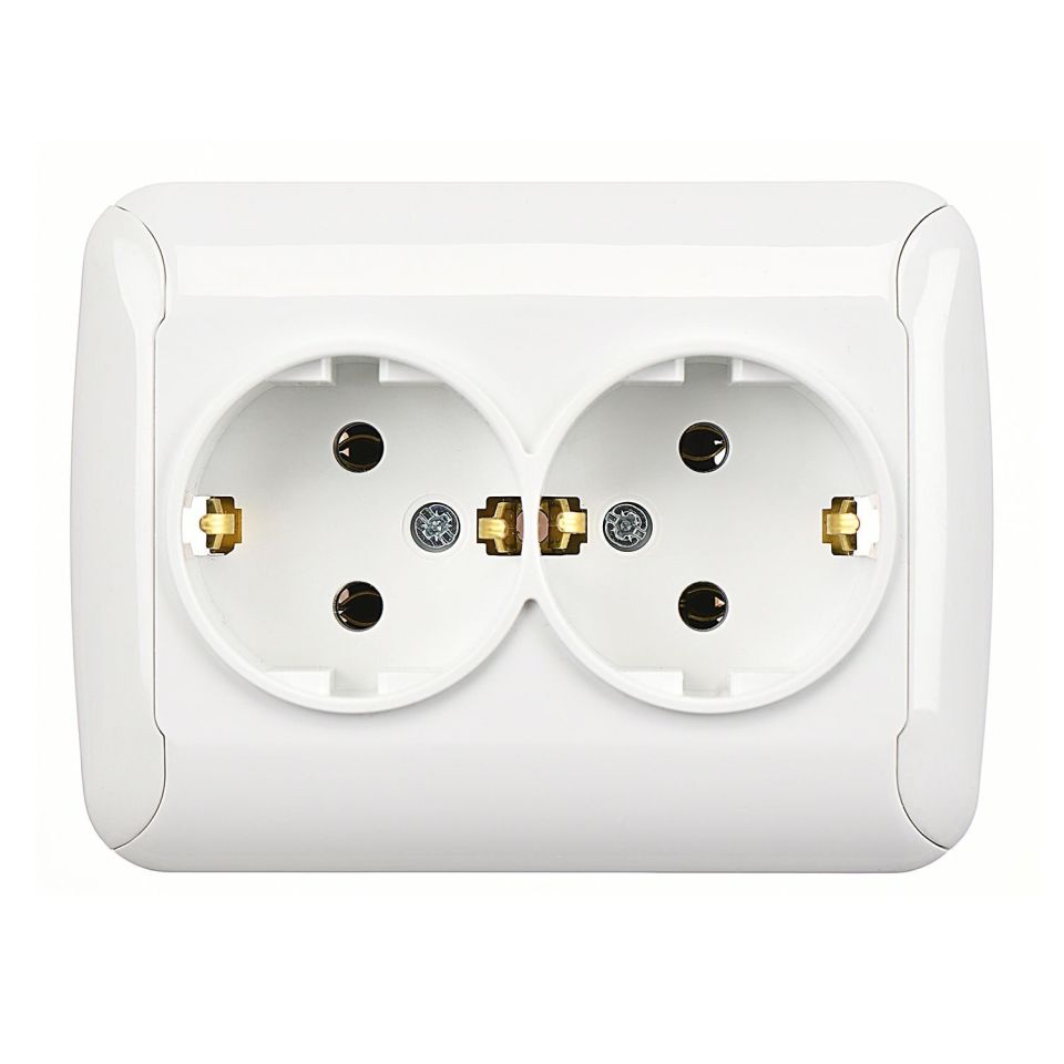 Günsan Fantasy Beyaz İkili Topraklı Priz