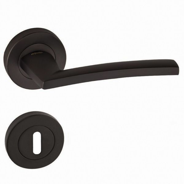 DOĞANLAR RODOS MAT SİYAH ROZETLİ KAPI KOLU