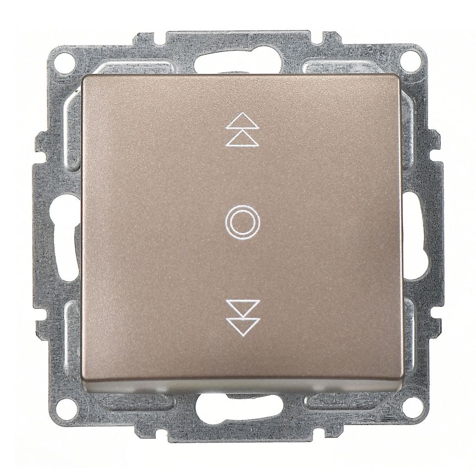 Günsan Visage Mocha Vidalı Jaluzi Kumanda Anahtarı - Tek Düğmeli 10AX 250V