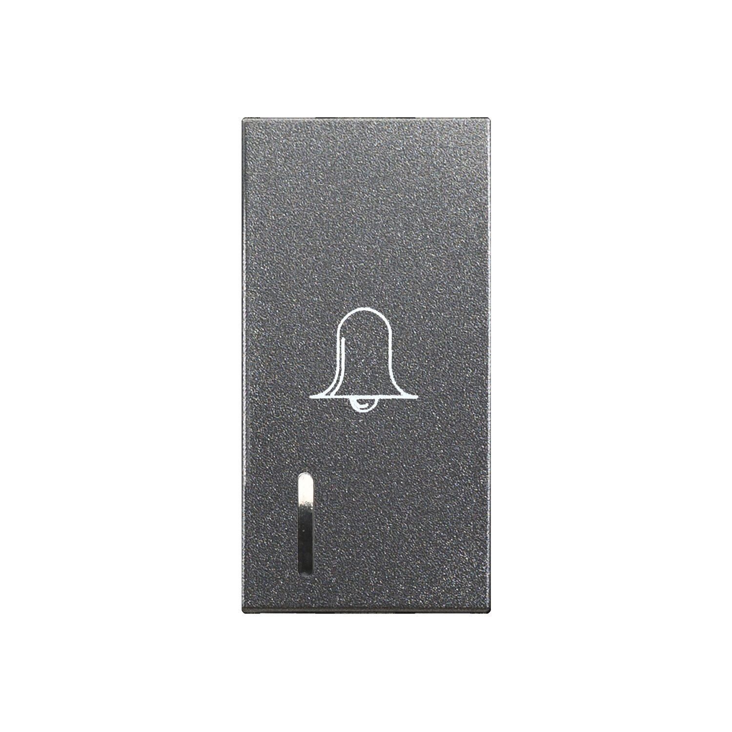 Günsan Domino Kapak Işıklı Zil Butonu 1M Füme