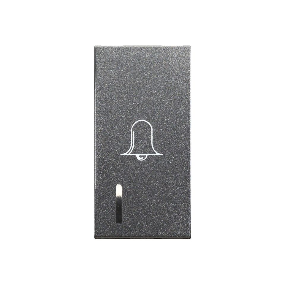 Günsan Domino Kapak Işıklı Zil Butonu 1M Füme