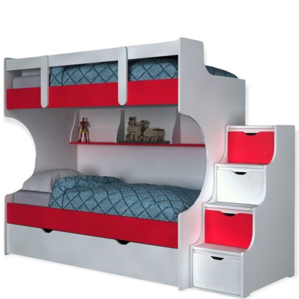 Yavrulu Ranza % 100 MDF Merdivenleri Çekmeceli