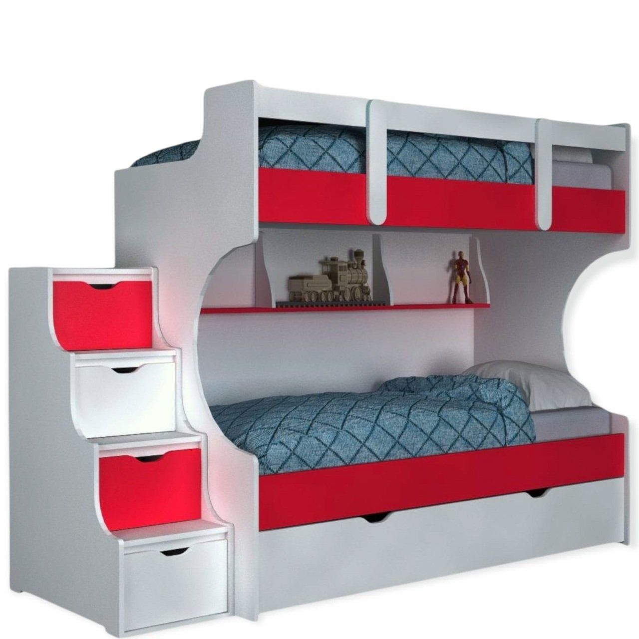 Yavrulu Ranza % 100 MDF Merdivenleri Çekmeceli