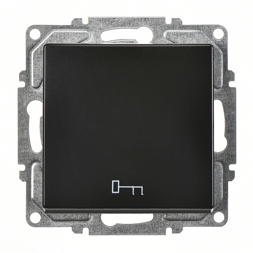 Günsan Visage Metalik Siyah Klipsli Kapı Otomatiği 10AX 250V