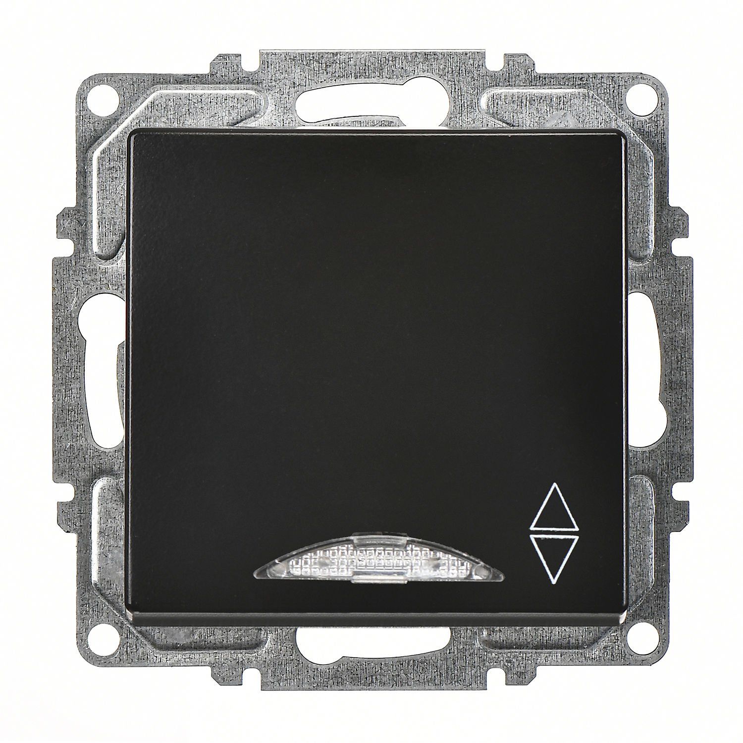 Günsan Visage Metalik Siyah Klipsli Işıklı Vavien Anahtar