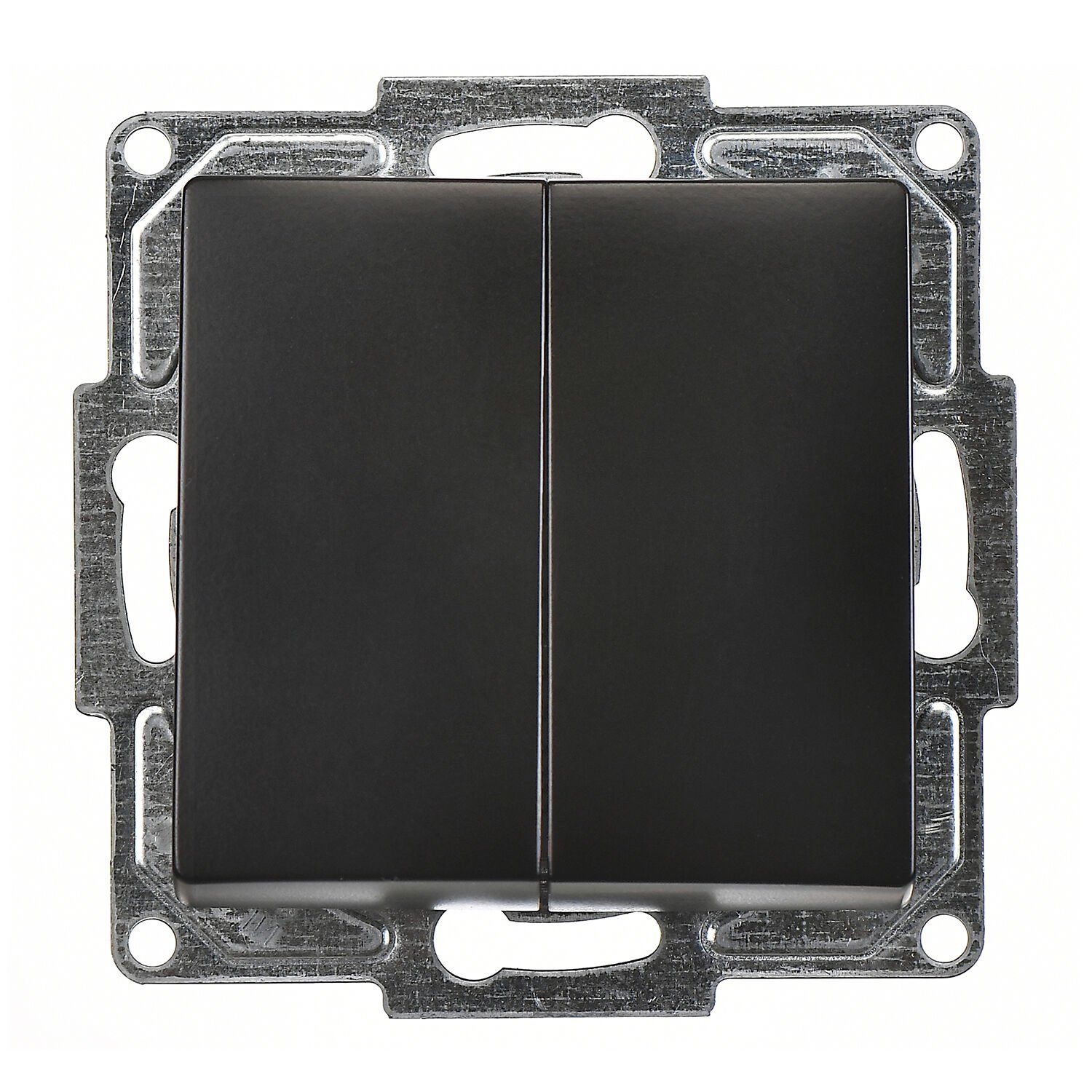 Günsan Visage Metalik Siyah Klipsli Komütatör Anahtar 10AX 250V