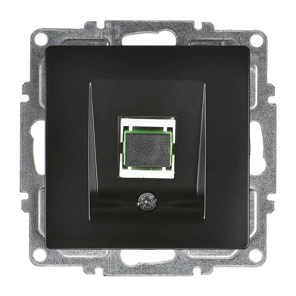 Günsan Visage Metalik Siyah Vidalı Fiber Optik Data Prizi