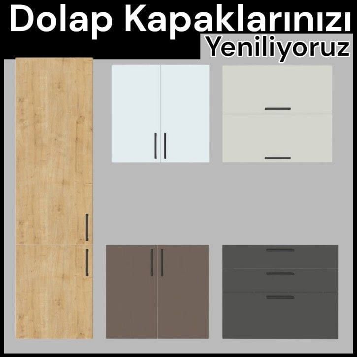 Mutfak Dolabı Kapak Yenileme Mdf Kapak