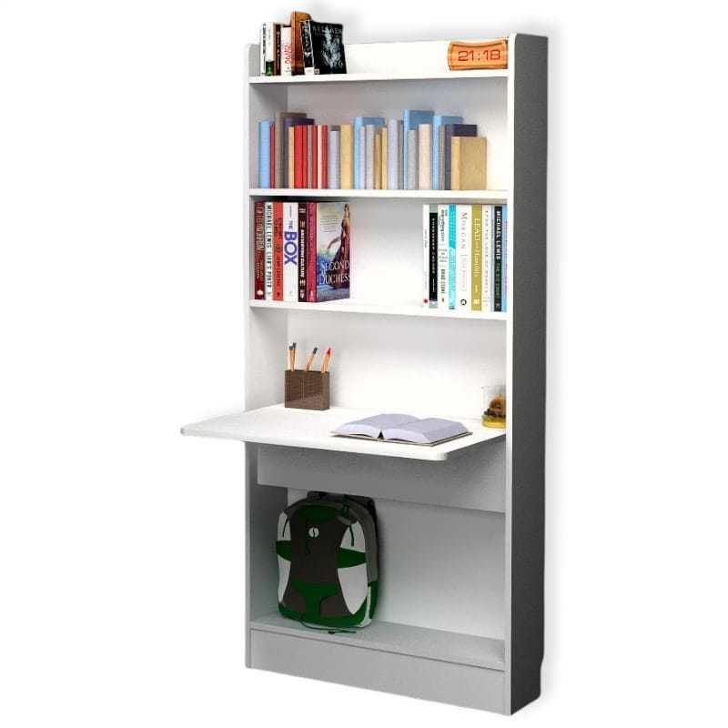 Katlanır Çalışma Masası + Kitaplık 180 x 70 x 20 + 40