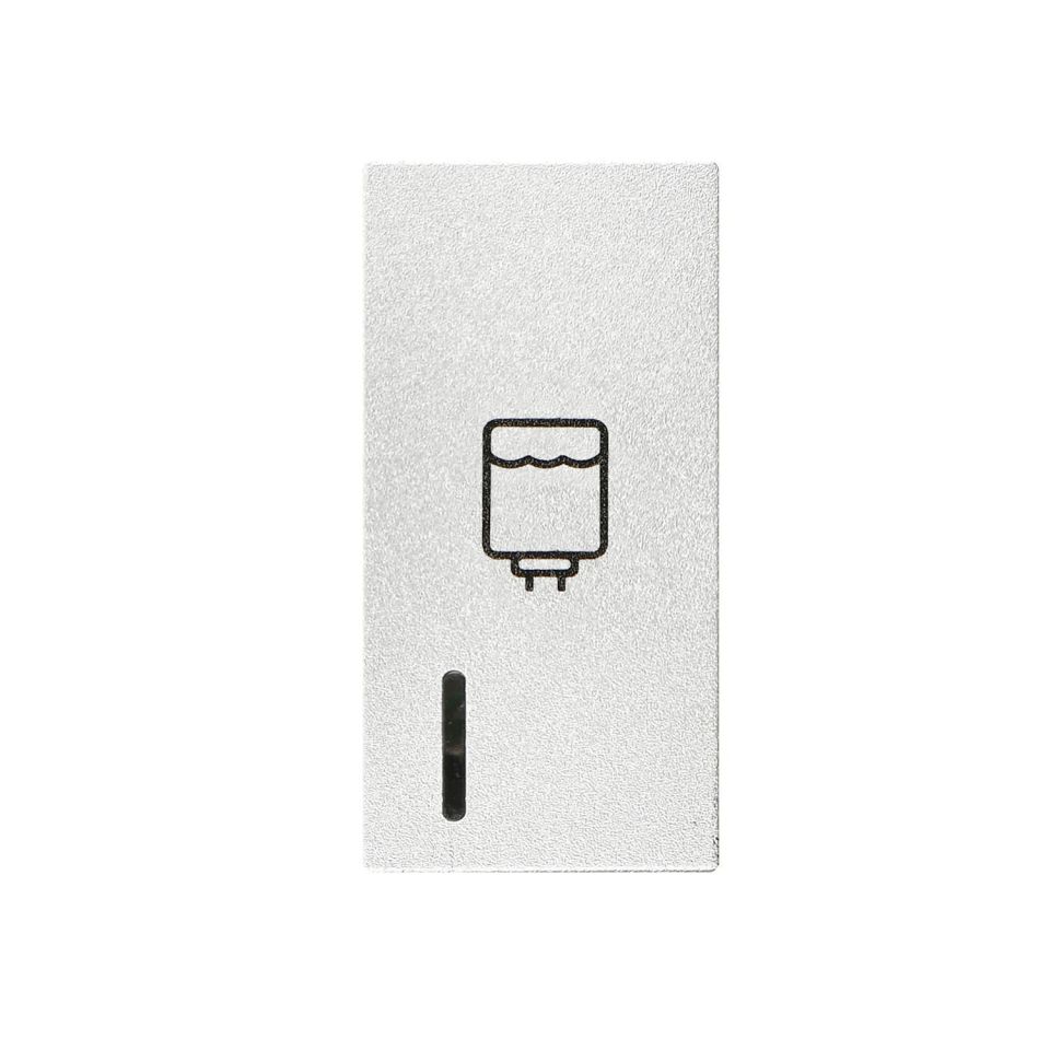 Günsan Domino Kapak Işıklı Nötrlü Şofben Anahtarı 1M Gümüş