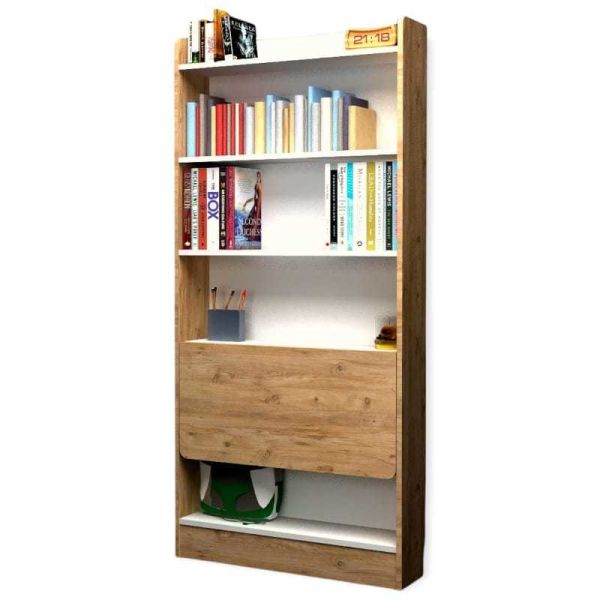 Katlanır Çalışma Masası + Kitaplık 180 x 80 x 20 + 40