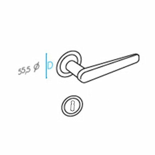 DOĞANLAR LALE SATEN NİKEL ROZETLİ KAPI KOLU