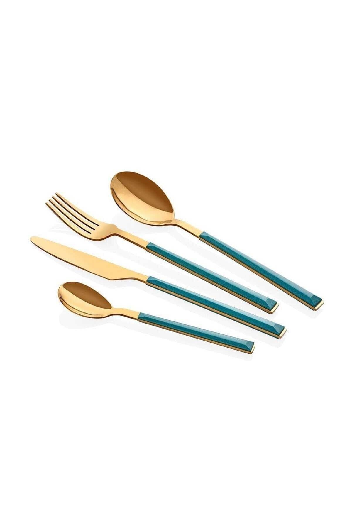 Sweet Premıum Mentol 24 Parça Çatal Kasşık Bıçak Seti N2727