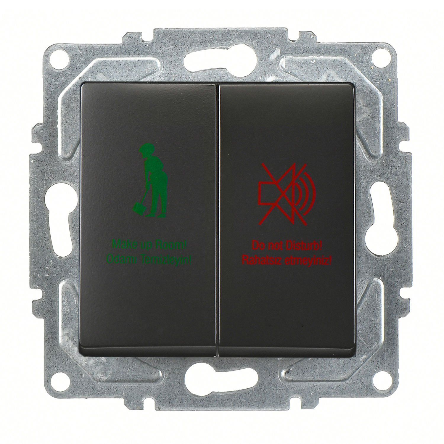 Günsan Visage Metalik Siyah Vidalı DND/MUR Komütatörü