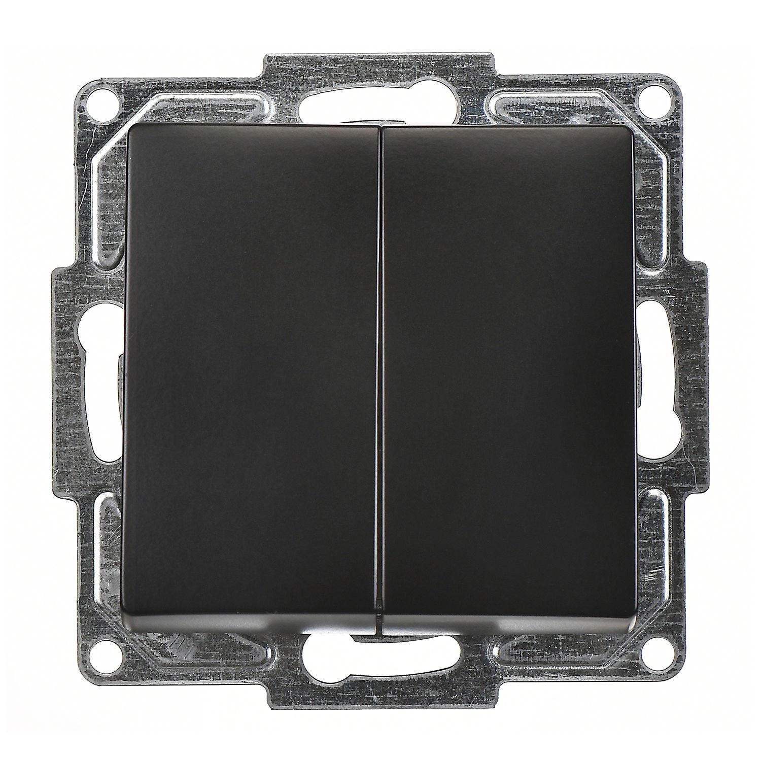 Günsan Visage Metalik Siyah Vidalı Komütatör Anahtar 10AX 250V